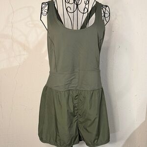 AVIA XXL Olive Green Women's Workout Romper
